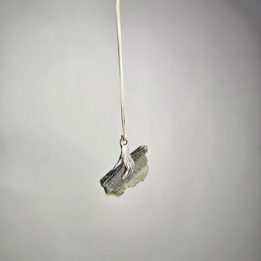 Hand of Tetsuo Moldavite Necklace