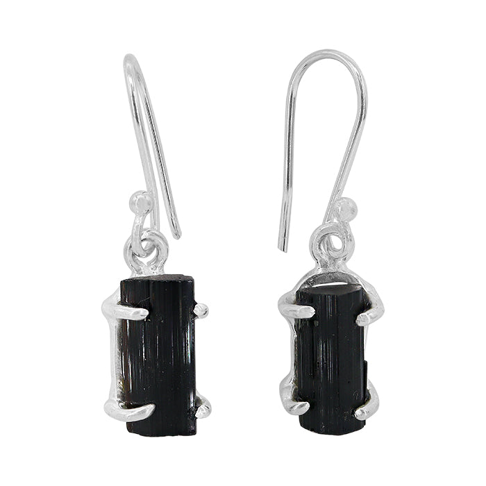 Black Tourmaline Shard Earrings
