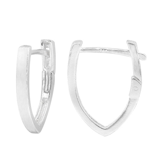 Bellmont Sterling Silver V-Shaped Hoop Earrings