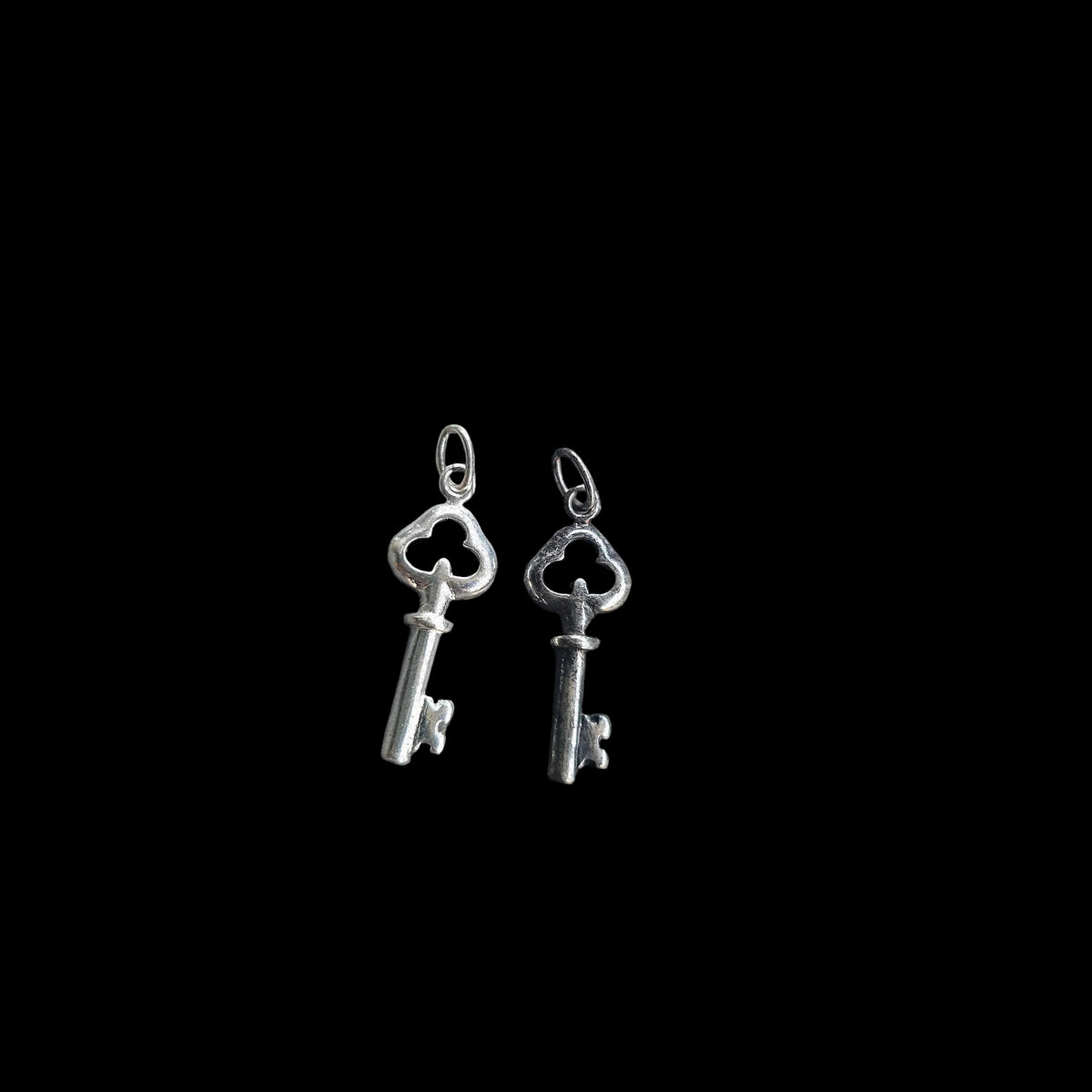 Clover Skeleton Key Charm
