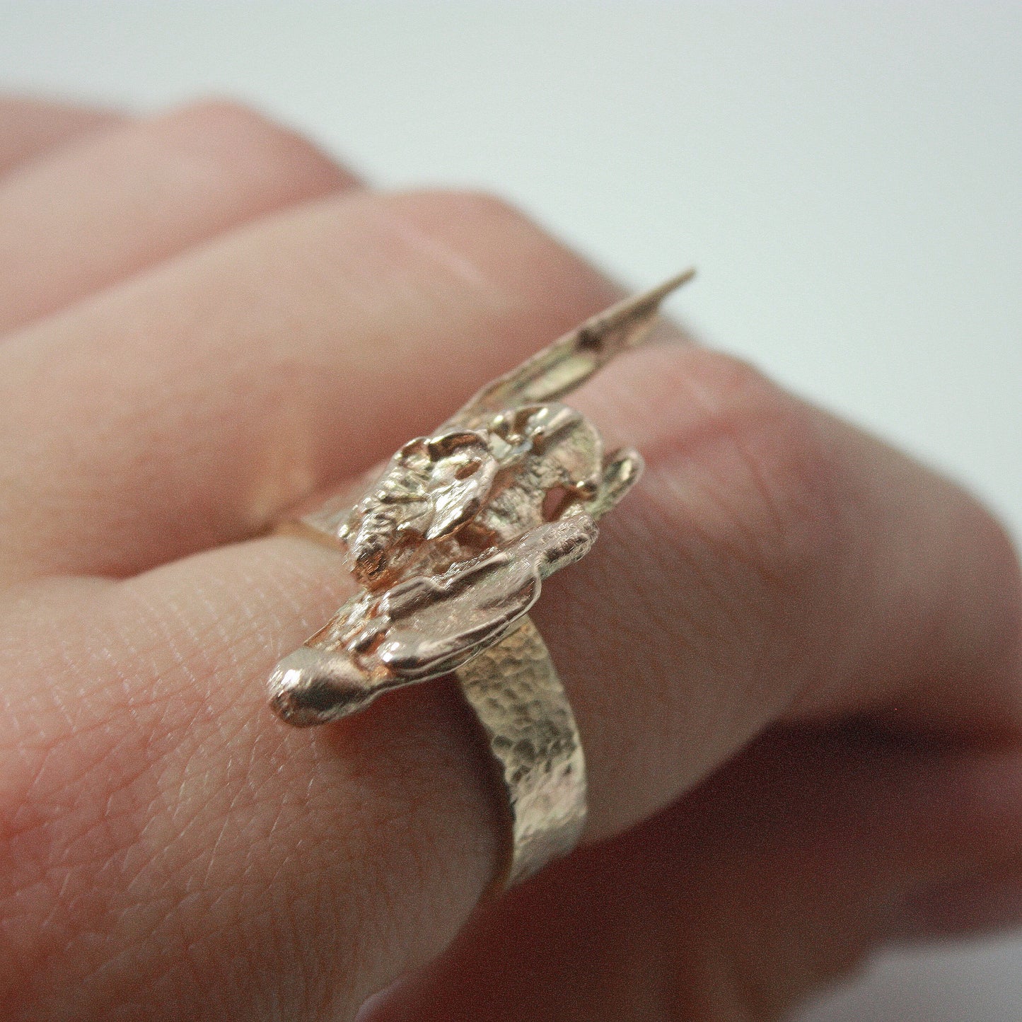 Custom Gold Straw Cast Ring