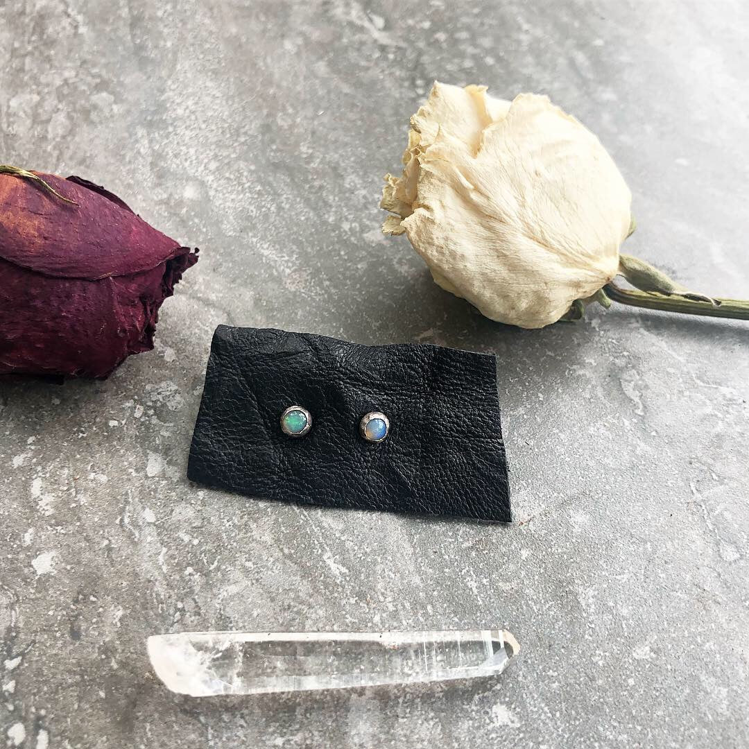 Opal Stud Earrings