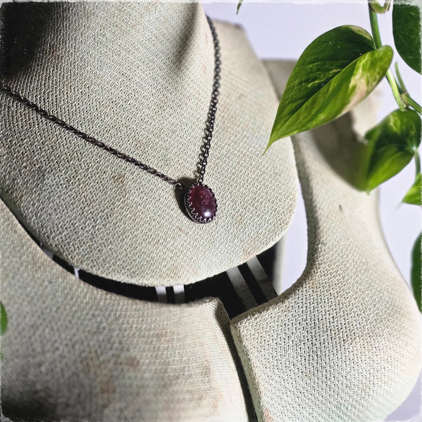 Raspberry Tourmaline Talisman