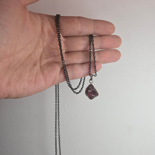 Garnet Void Talisman Necklace