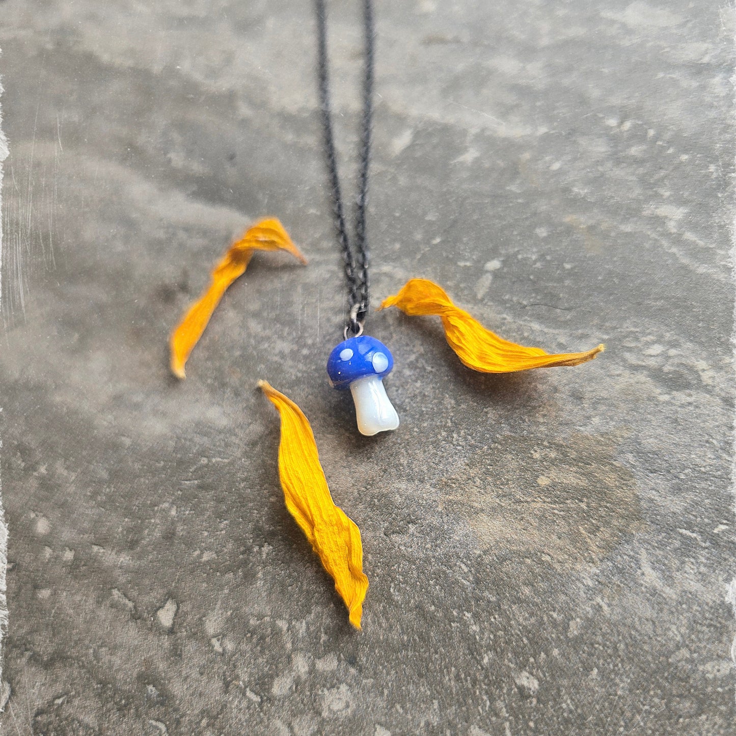 Glass Toadstool Charm Pendant