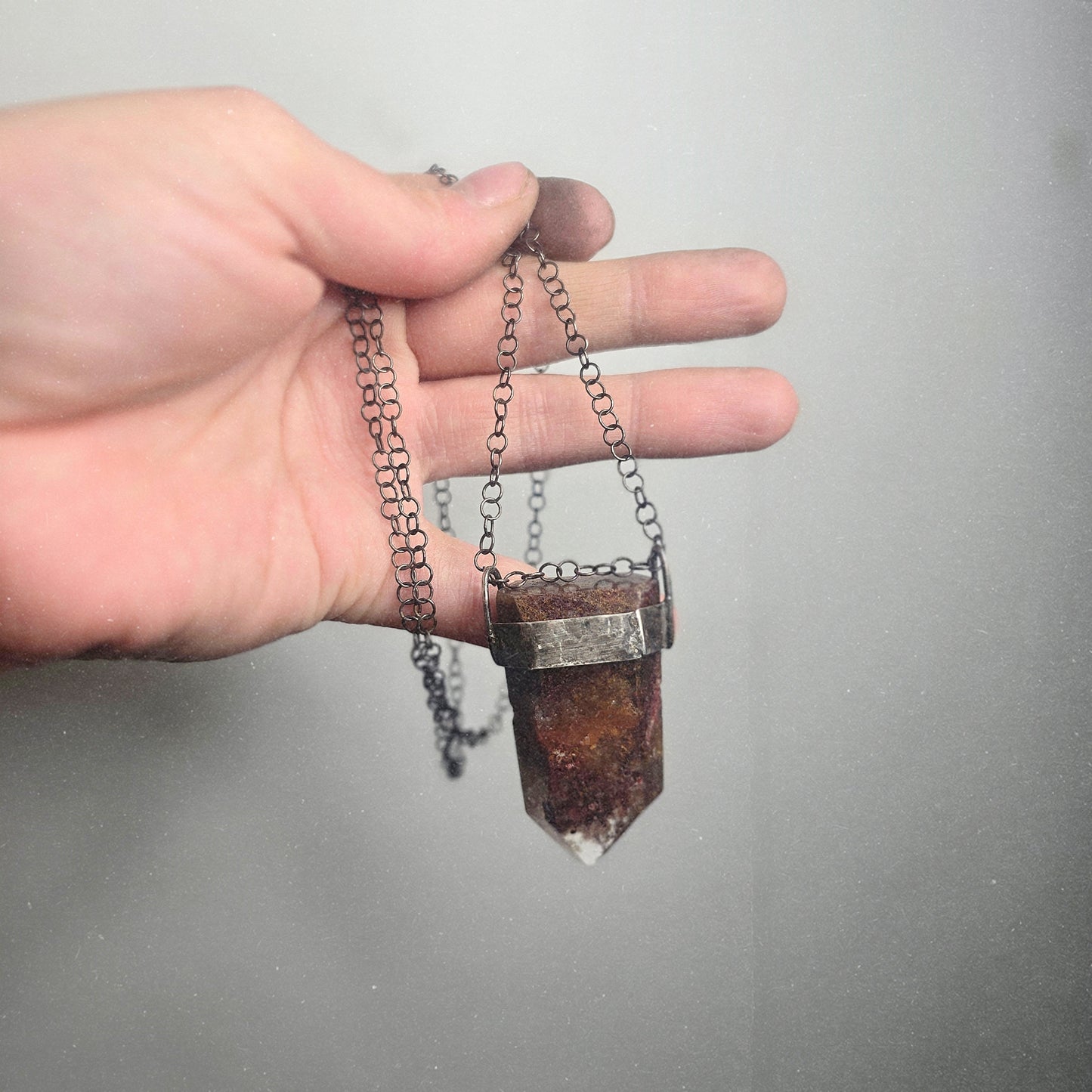 Fire Bog Crystal Talisman Necklace