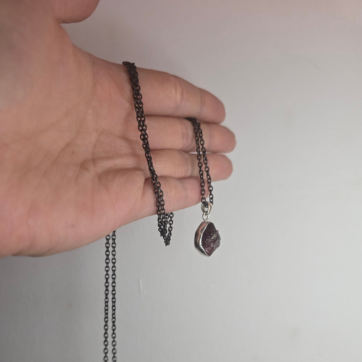 Garnet Void Talisman Necklace