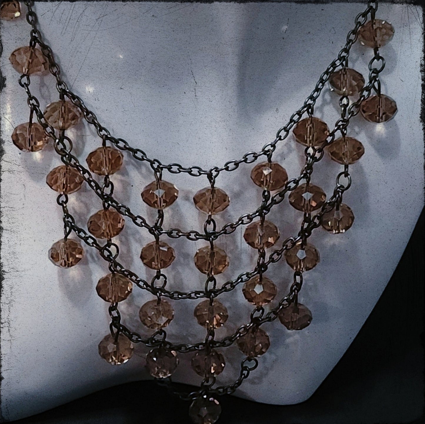 Smoke Chandelier Necklace
