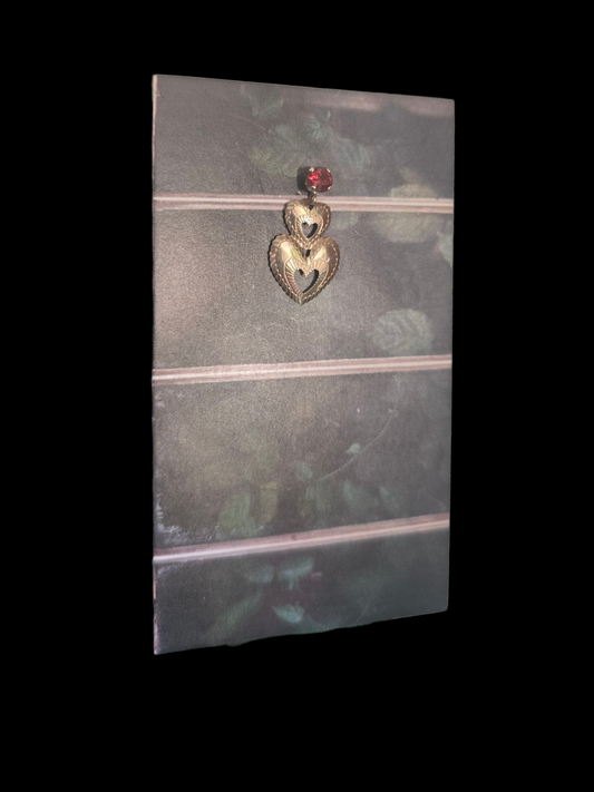 Crimson Heirloom Double Heart Stud