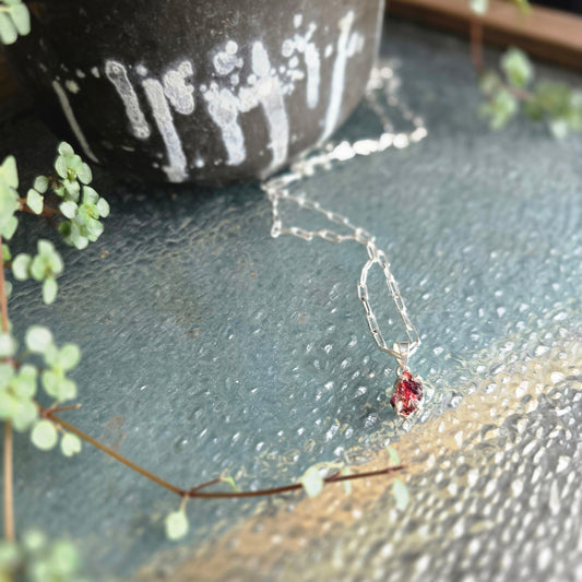 Raw Garnet Charm – The Stone of Eternal Cycles