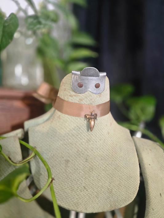 Relic of the Deep – Bronze Shark Tooth Choker