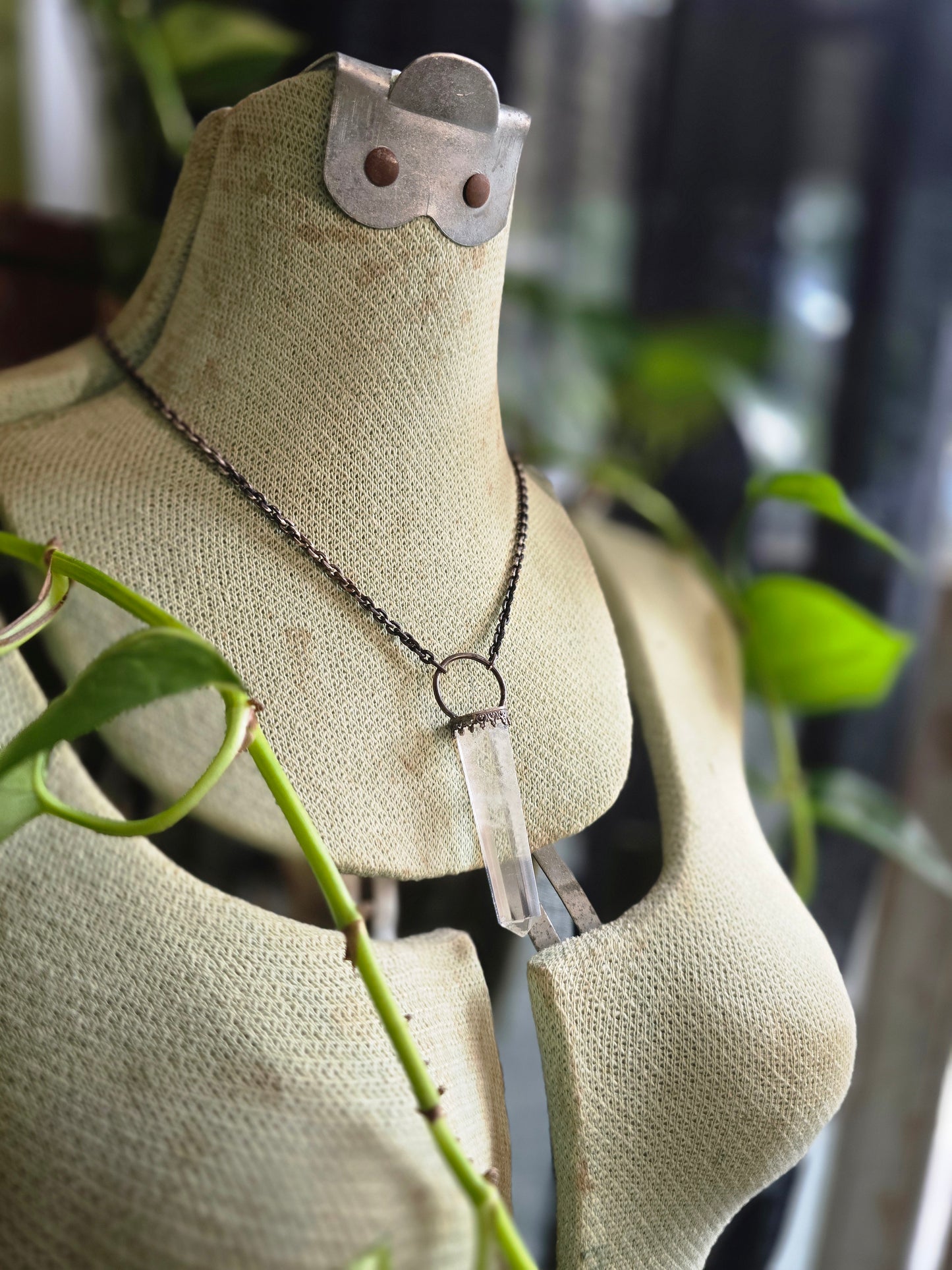 The Breath of the Old Gods – Clear Quartz Talisman Necklace