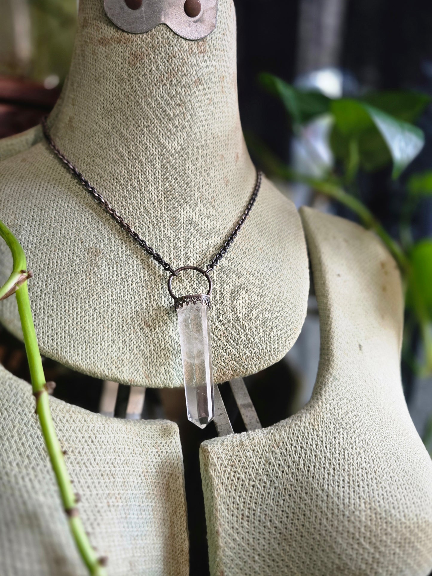The Breath of the Old Gods – Clear Quartz Talisman Necklace