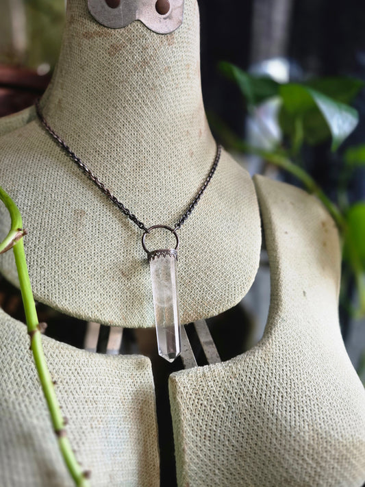 The Breath of the Old Gods – Clear Quartz Talisman Necklace