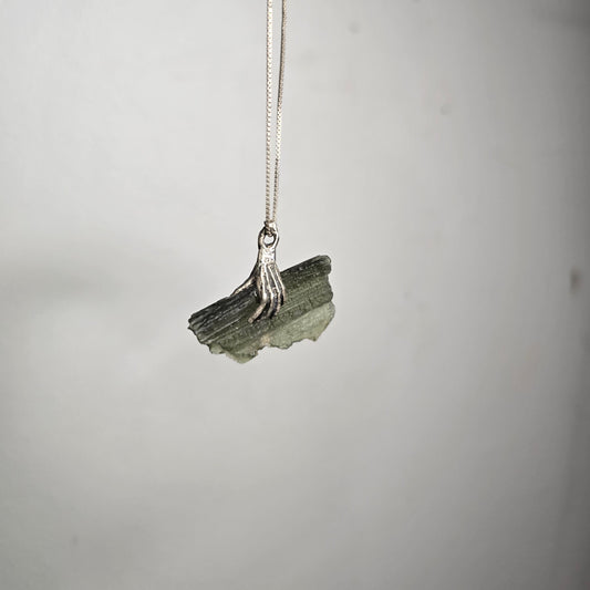 Hand of Tetsuo Moldavite Necklace
