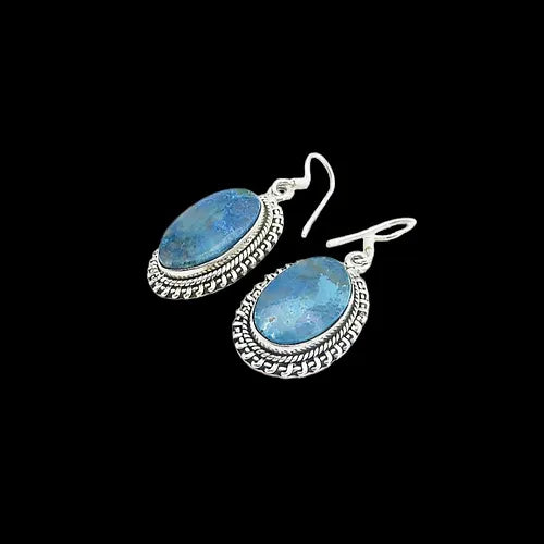 Chrysocolla Oval Earrings