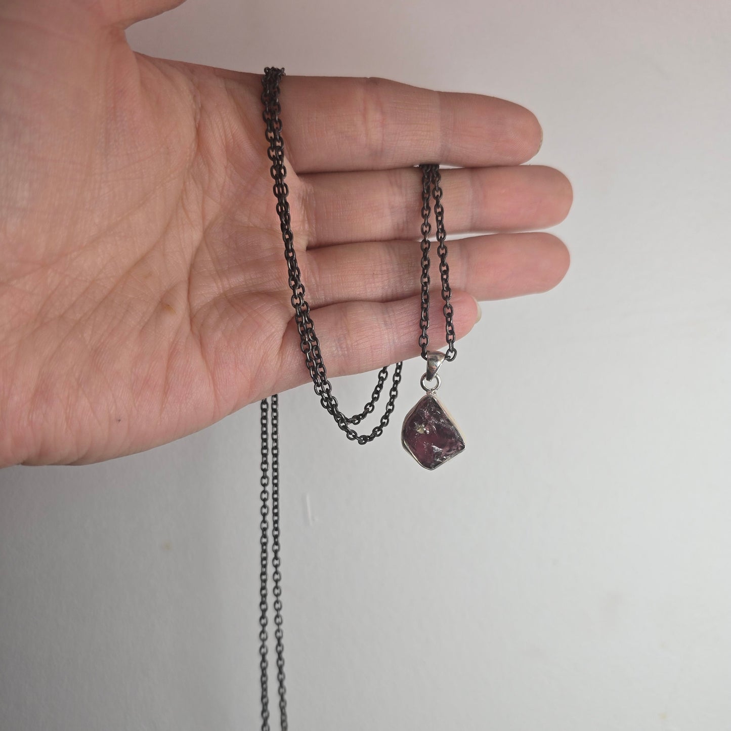 Garnet Void Talisman Necklace