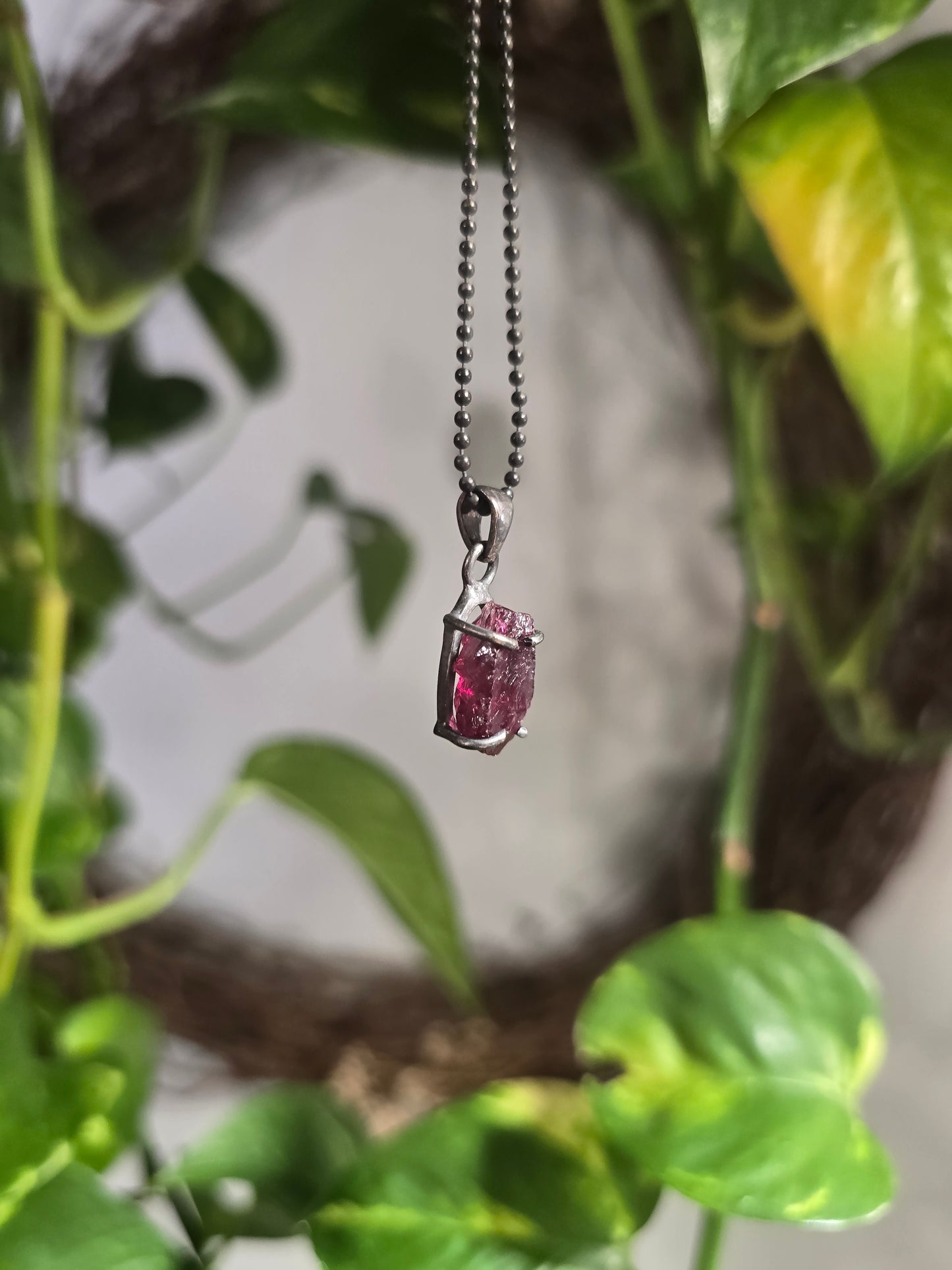 Persephone — Rhodolite Garnet Talisman Necklace No. 3
