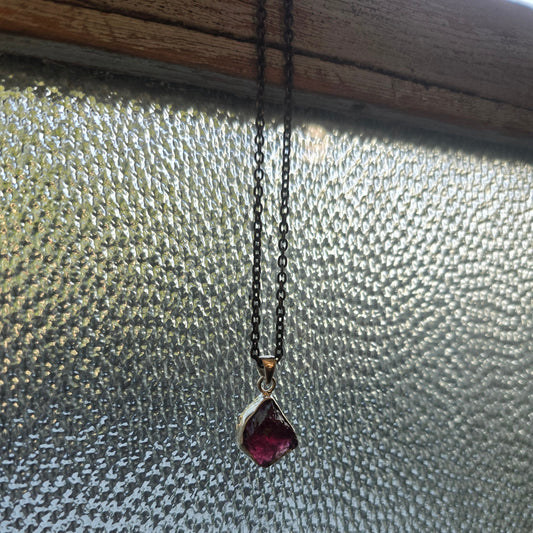 Garnet Void Talisman Necklace
