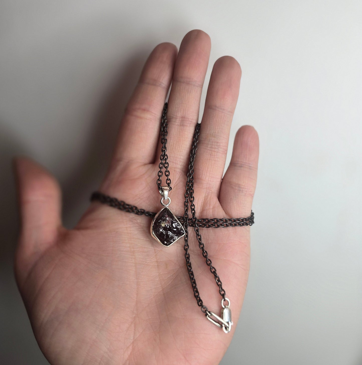 Garnet Void Talisman Necklace