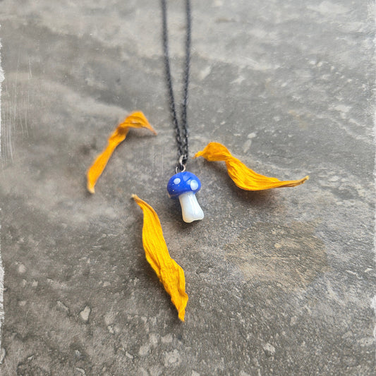Glass Toadstool Charm Pendant