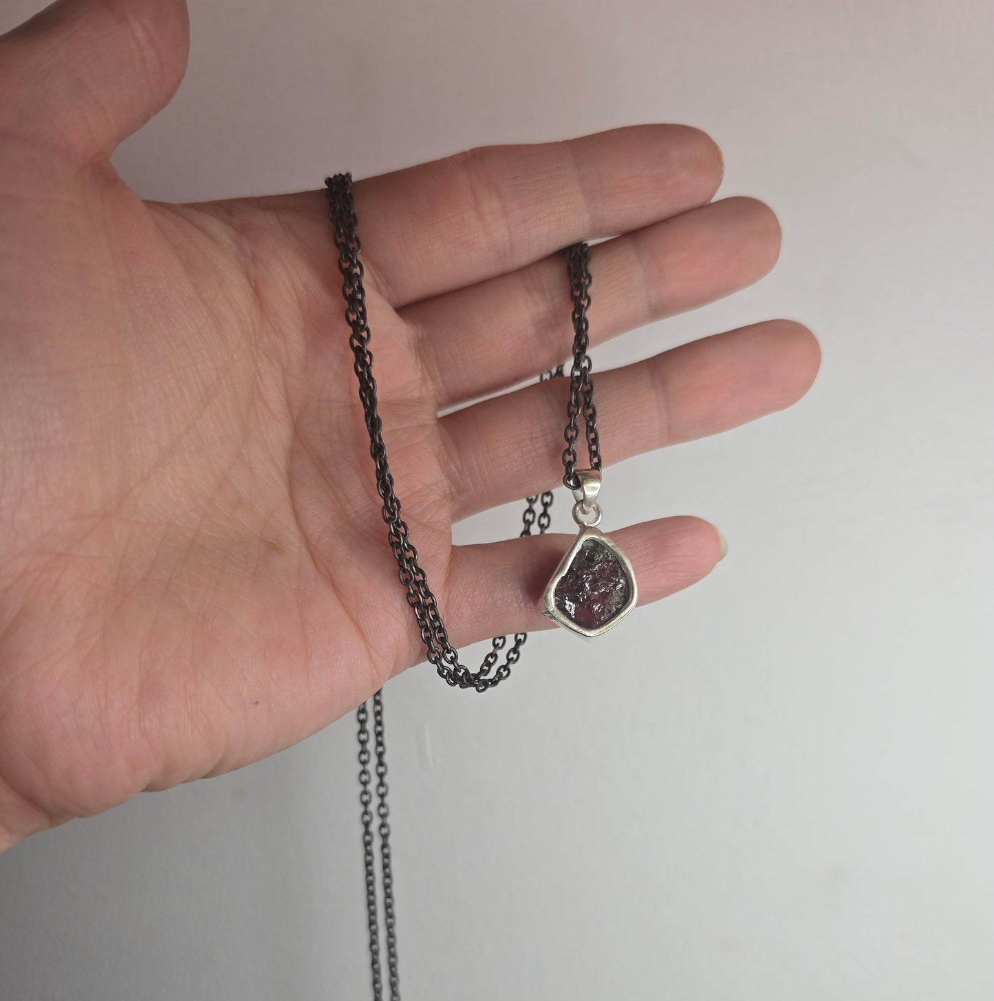 Garnet Void Talisman Necklace