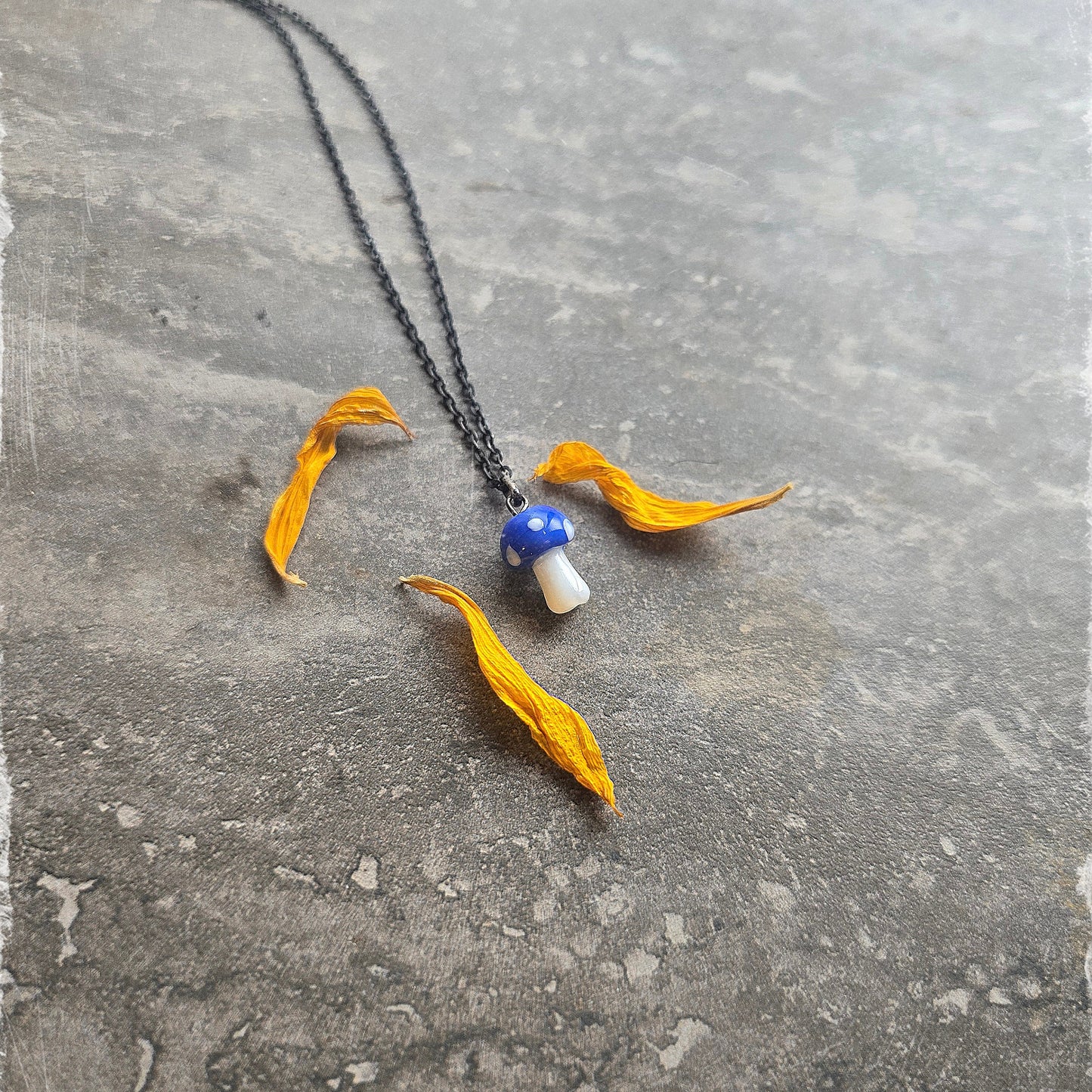 Glass Toadstool Charm Pendant