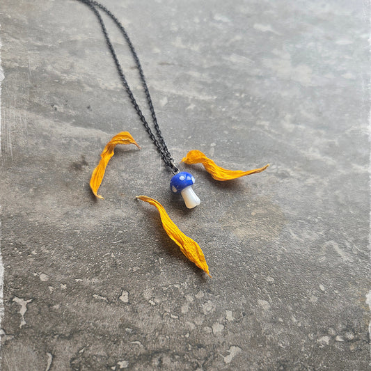 Glass Toadstool Charm Pendant