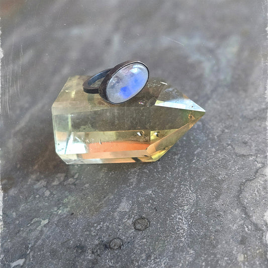 Moonstone Pebble Ring