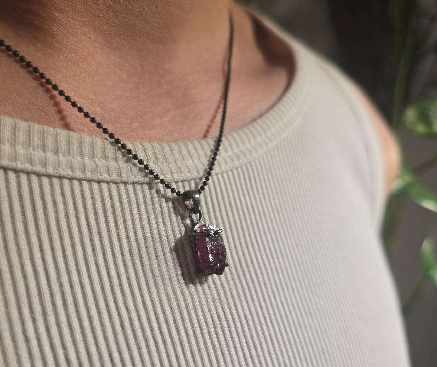 Persephone — Rhodolite Garnet Talisman Necklace No. 3
