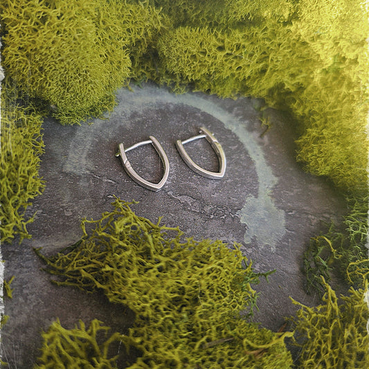 Belmont Sterling Silver V-Shaped Hoop Earrings